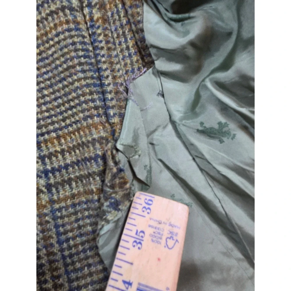 Glenkirk B&B Lorrys Vintage Wool Plaid Blazer Green Brown Tweed Sport Coat 44 S